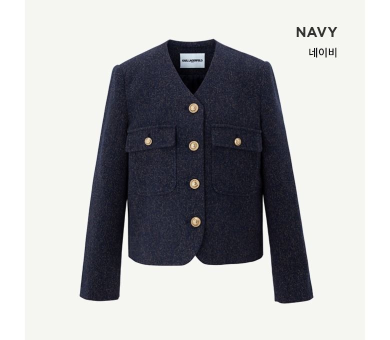 [론칭가99,000원▼] 칼라거펠트 23FW 블랑쉬 칼라리스 자켓